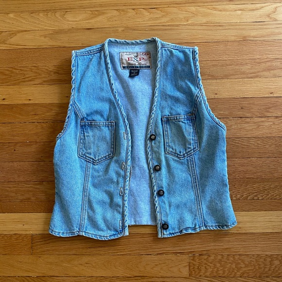 Vintage Jackets & Blazers - Express Denim Vest Garantie De Qualite size M